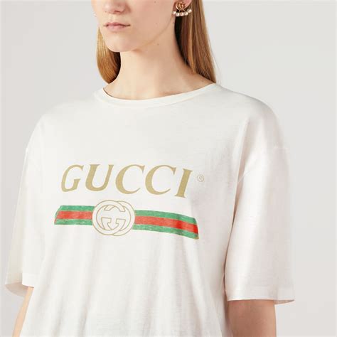 gucci t shirt white womens|Gucci shirt women's price.